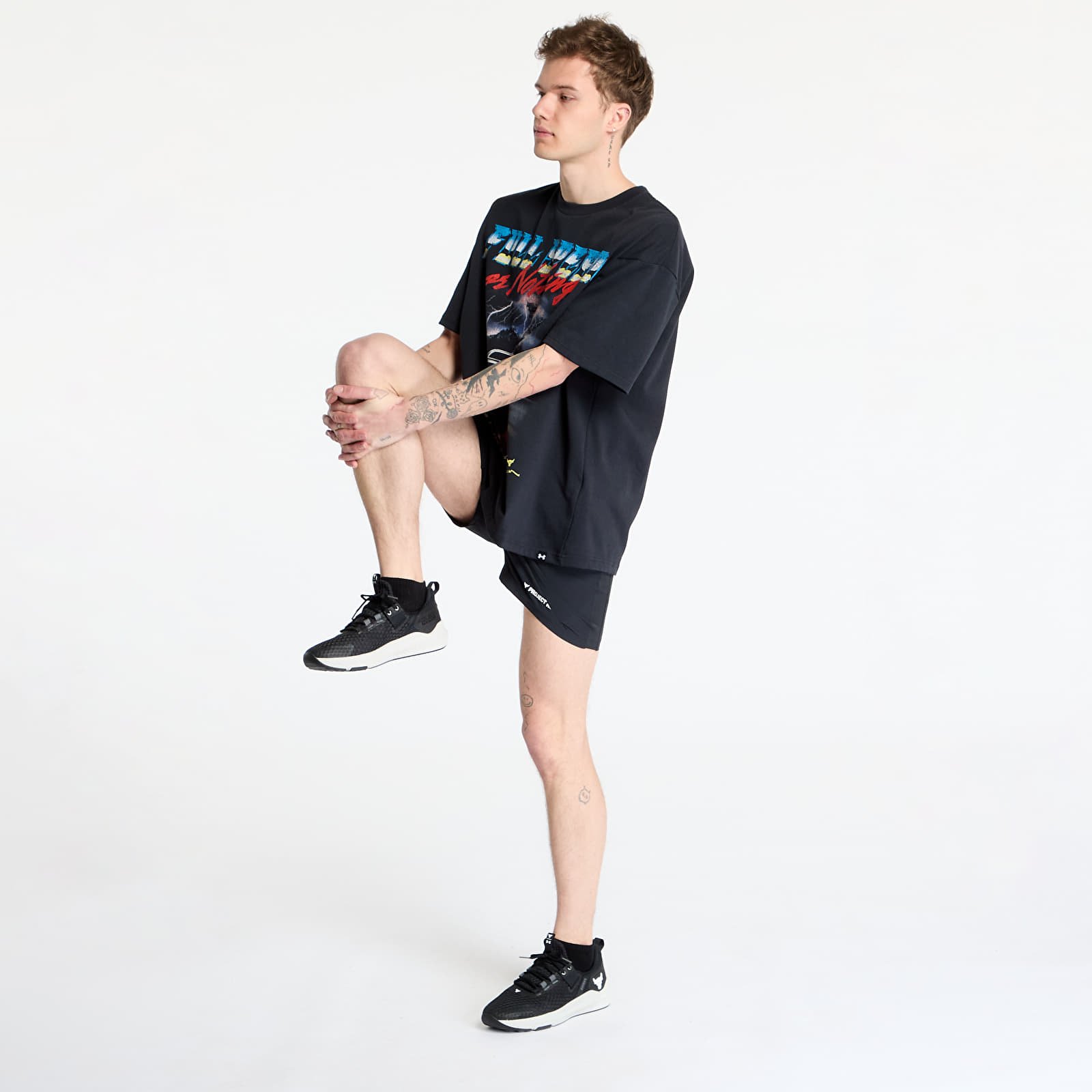 Camisetas hombre Under Armour Project Rock Heavyweight T-Shirt Black