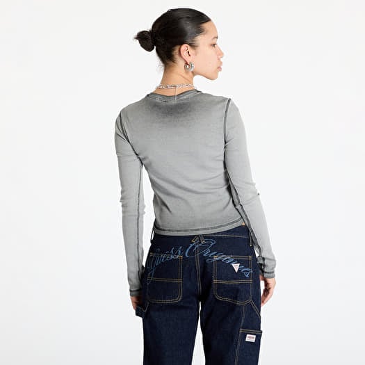 T-shirts Guess Originals Rhinestone Long Sleeve Top Jet Black