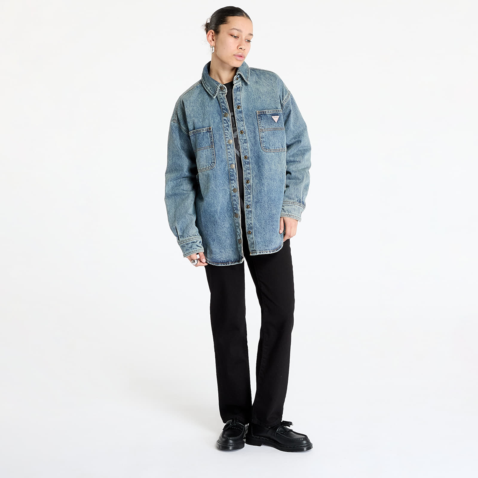 Hemden Guess Originals Carpenter Oversize Shirt Go Lt Vintage Tinted