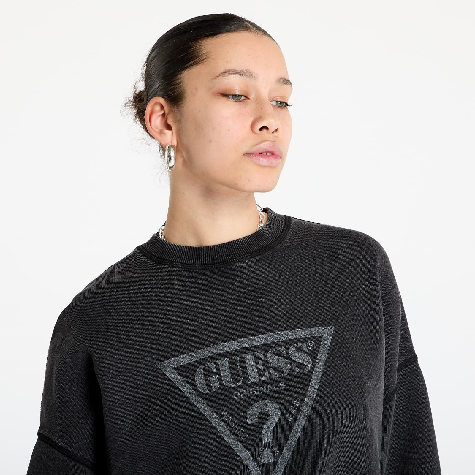 Hættetrøjer og sweatshirts Guess Originals Vintage Triangle Sweatshirt Jet Black Multi