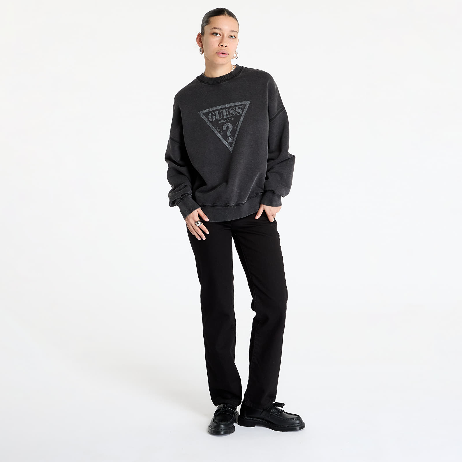 Hættetrøjer og sweatshirts Guess Originals Vintage Triangle Sweatshirt Jet Black Multi