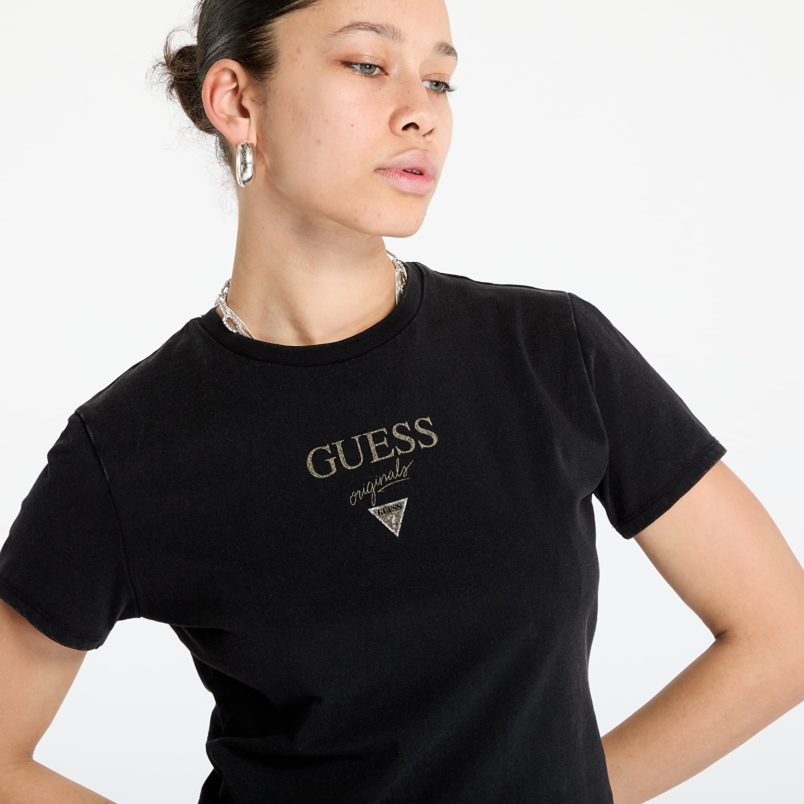 T-shirts Guess Originals Vintage Baker Baby Tee Jet Black Multi