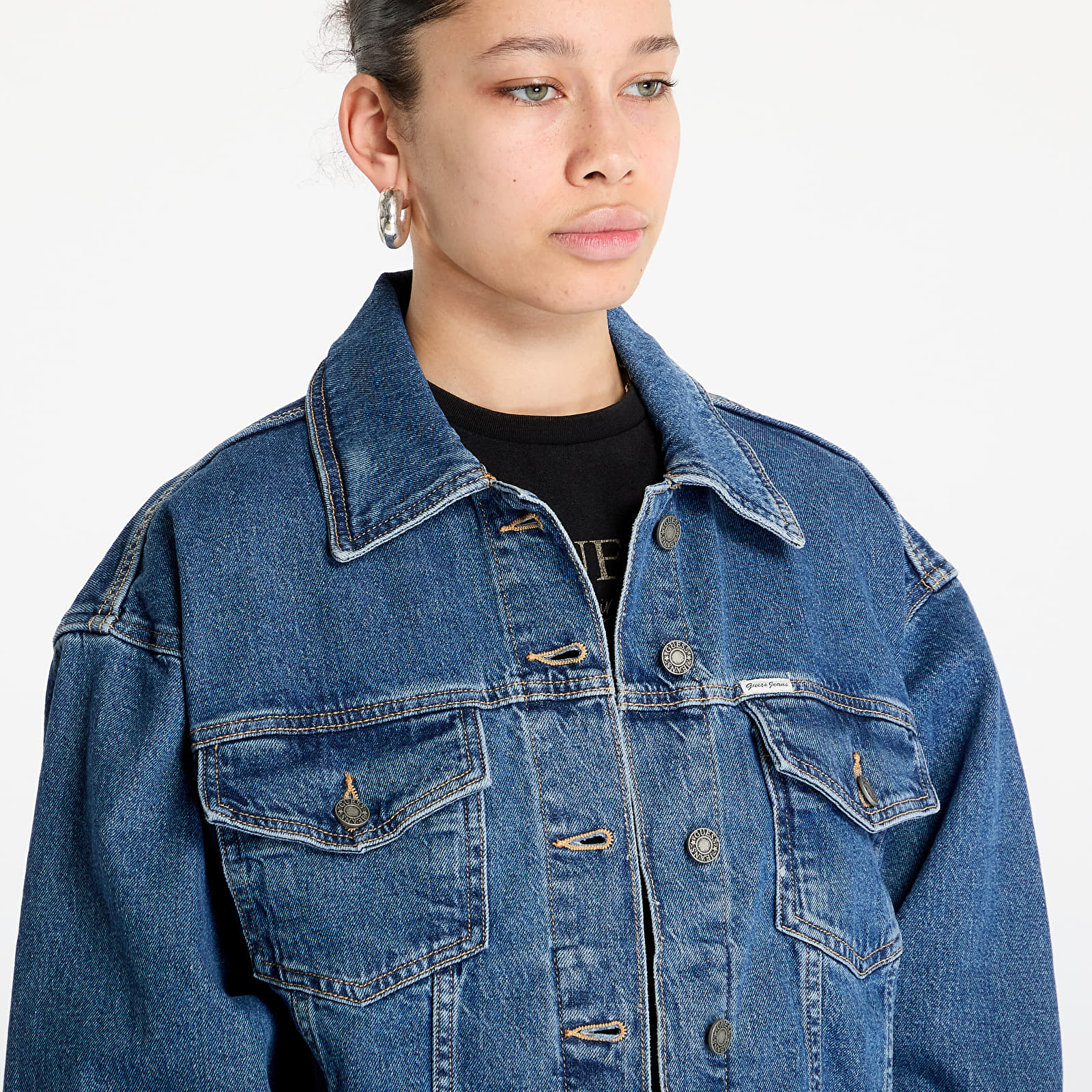 Jacken Guess JEANS Oversize Trucker Jacket Gj Medium Wash