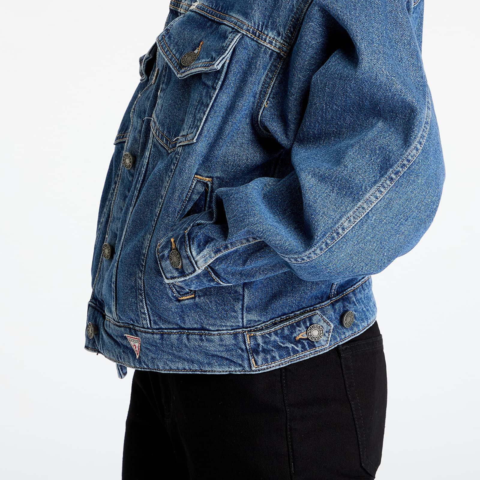Jacken Guess JEANS Oversize Trucker Jacket Gj Medium Wash