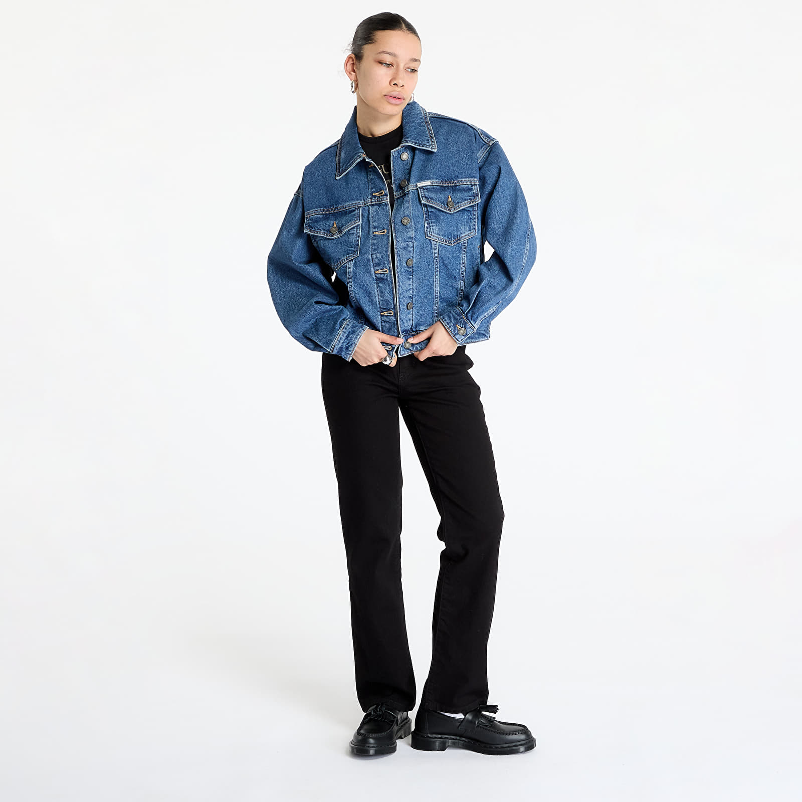 Jacken Guess JEANS Oversize Trucker Jacket Gj Medium Wash