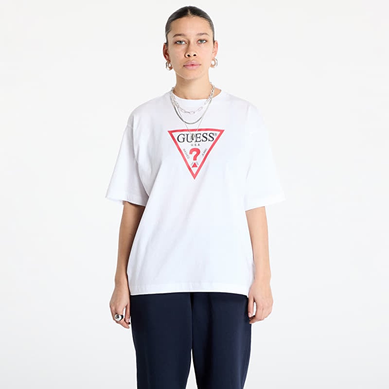 Camiseta Guess JEANS Oversized Iconic Tee Pure White