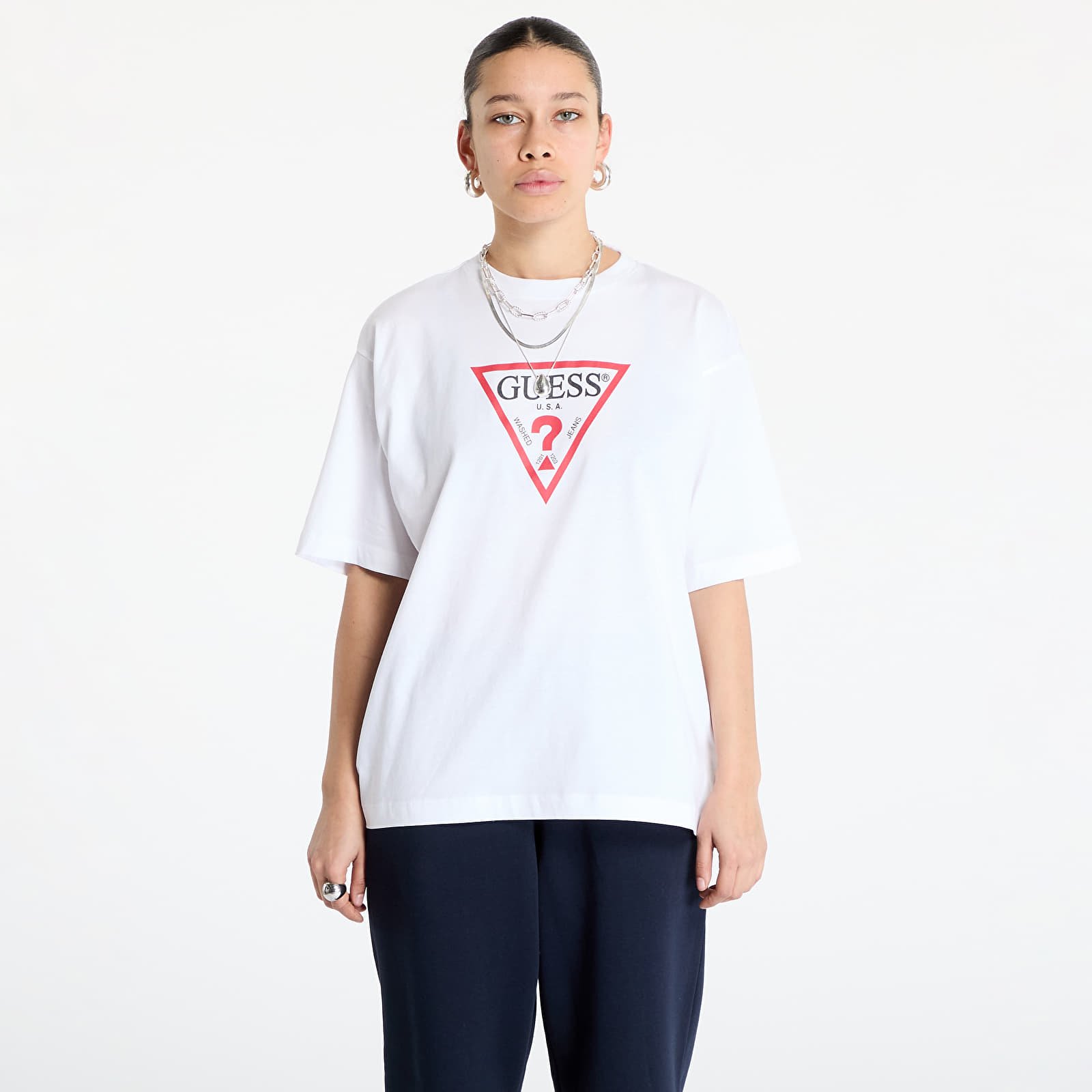 T-shirts Guess JEANS Oversized Iconic Tee Pure White