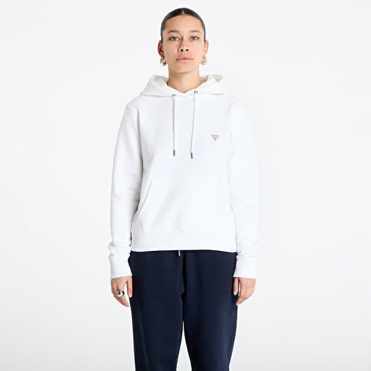 Sweatshirt Guess JEANS Hood Reg Mini Triang Sweat Pure White