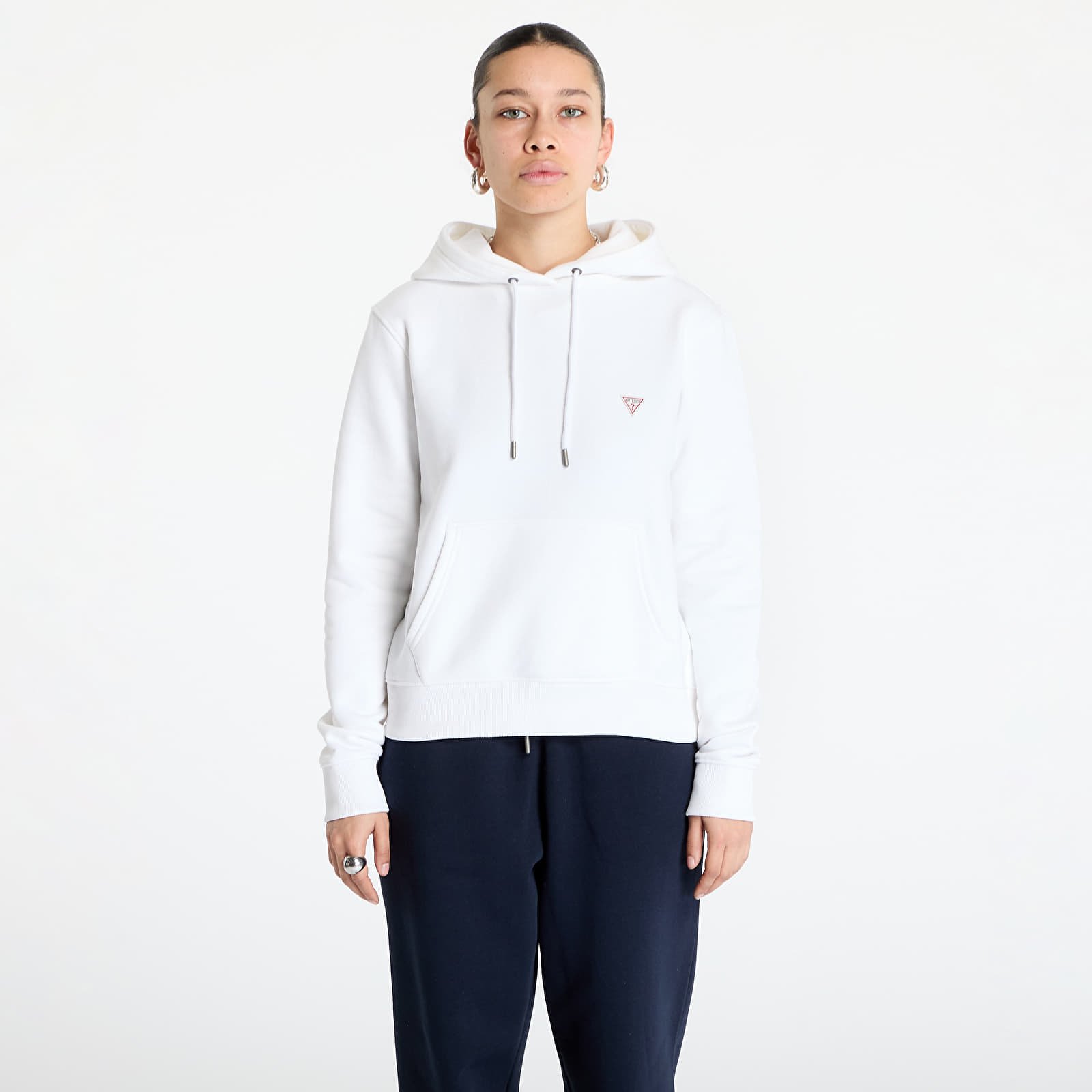 Sweatshirts Guess JEANS Hood Reg Mini Triang Sweat Pure White
