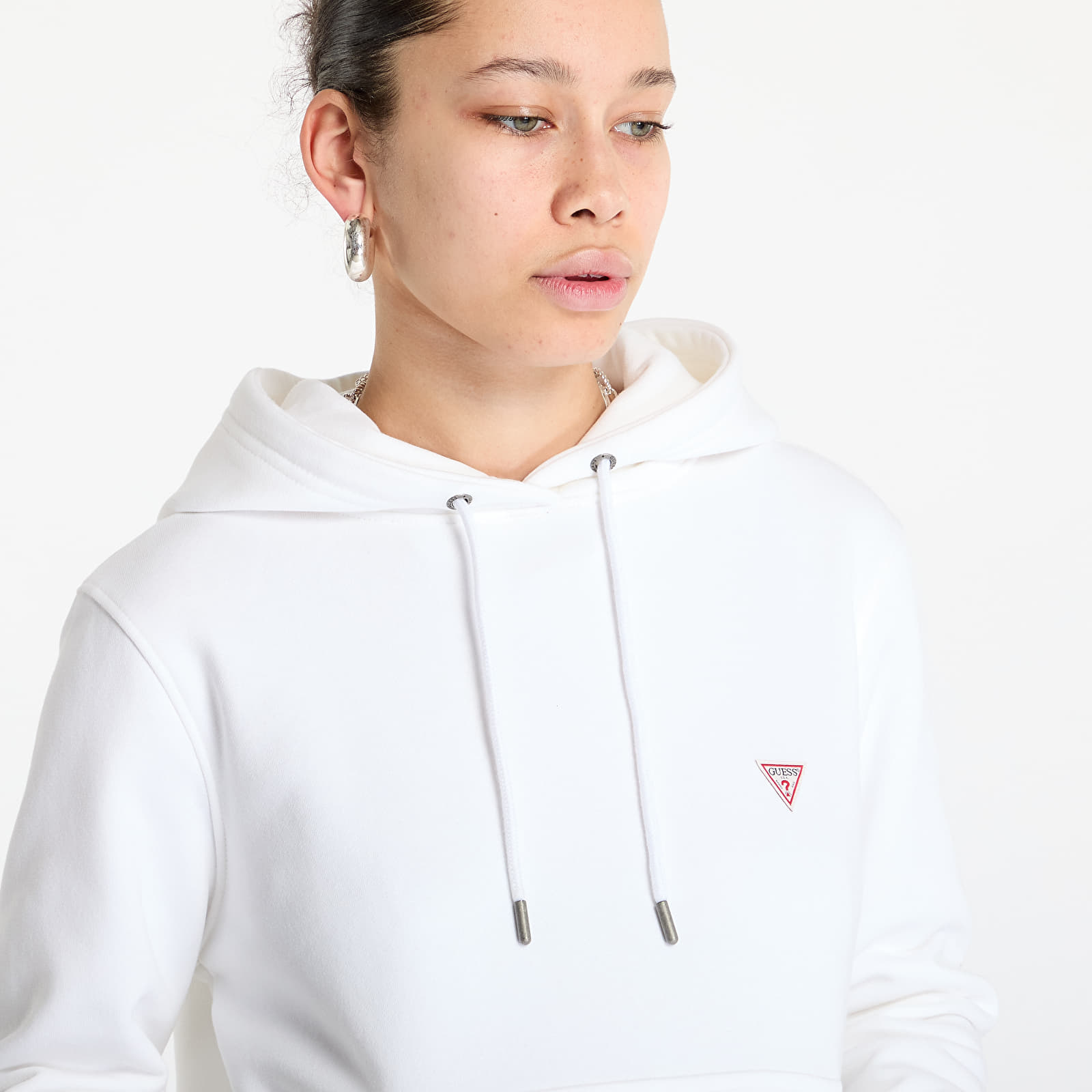 Sweatshirts Guess JEANS Hood Reg Mini Triang Sweat Pure White