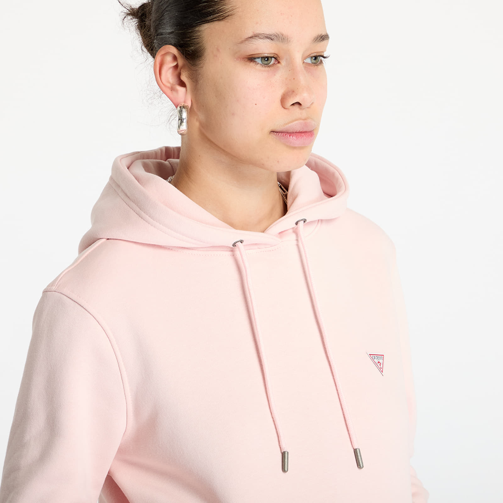 Sweatshirts Guess JEANS Hood Reg Mini Triang Sweat Blush Cotton
