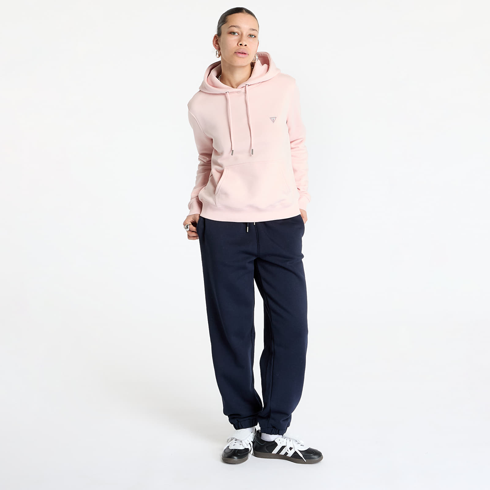Sweatshirts Guess JEANS Hood Reg Mini Triang Sweat Blush Cotton