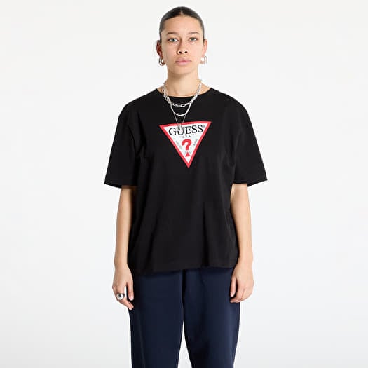 T-shirt Guess JEANS Oversized Iconic Tee Jet Black A996