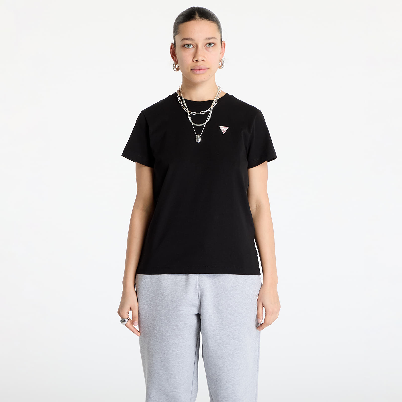 T-shirts Guess JEANS Classic Mini Triangle Tee  Jet Black A996