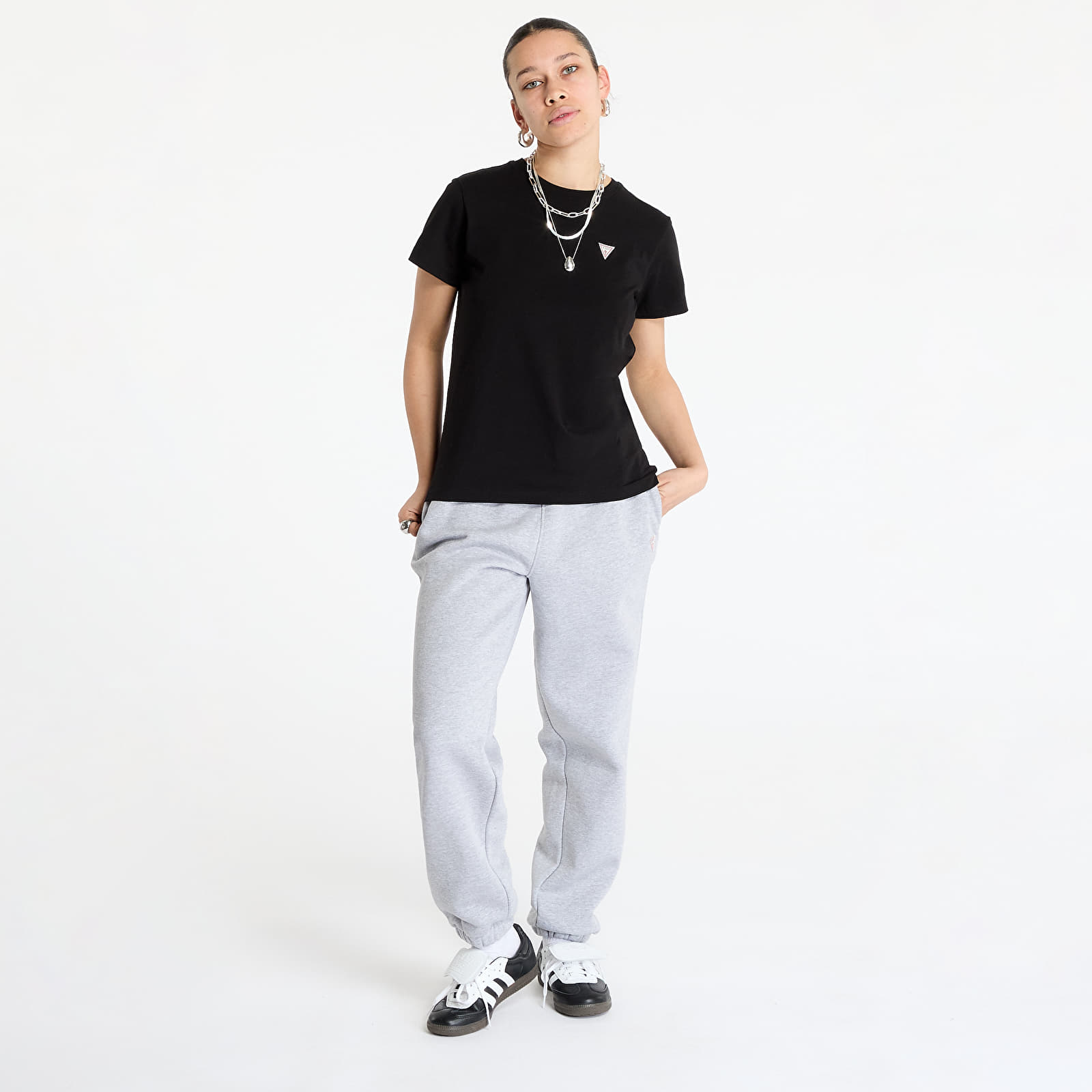 T-shirts Guess JEANS Classic Mini Triangle Tee  Jet Black A996