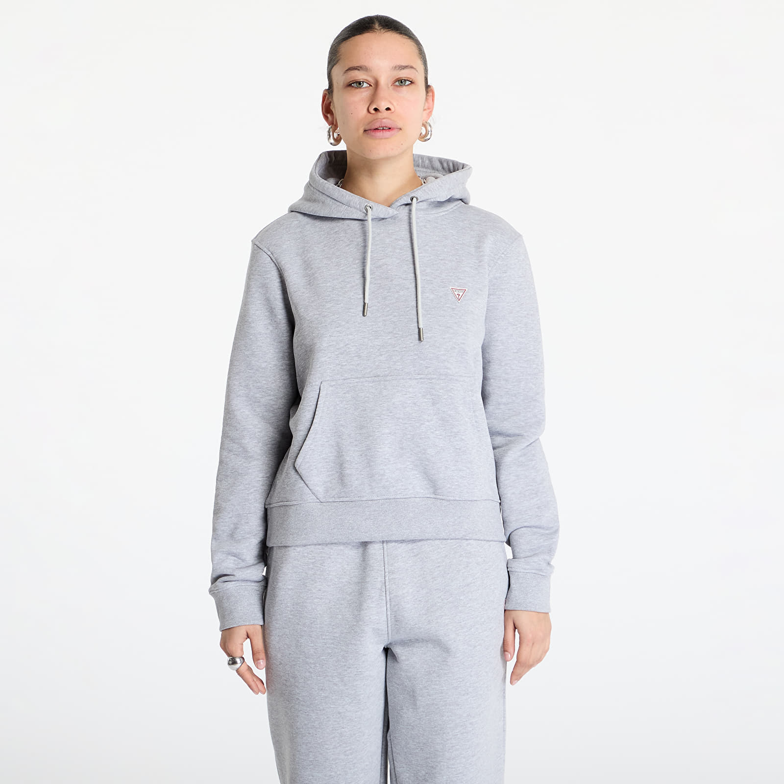 Hættetrøjer og sweatshirts Guess JEANS Hood Reg Mini Triang Sweat Medium Grey Heath