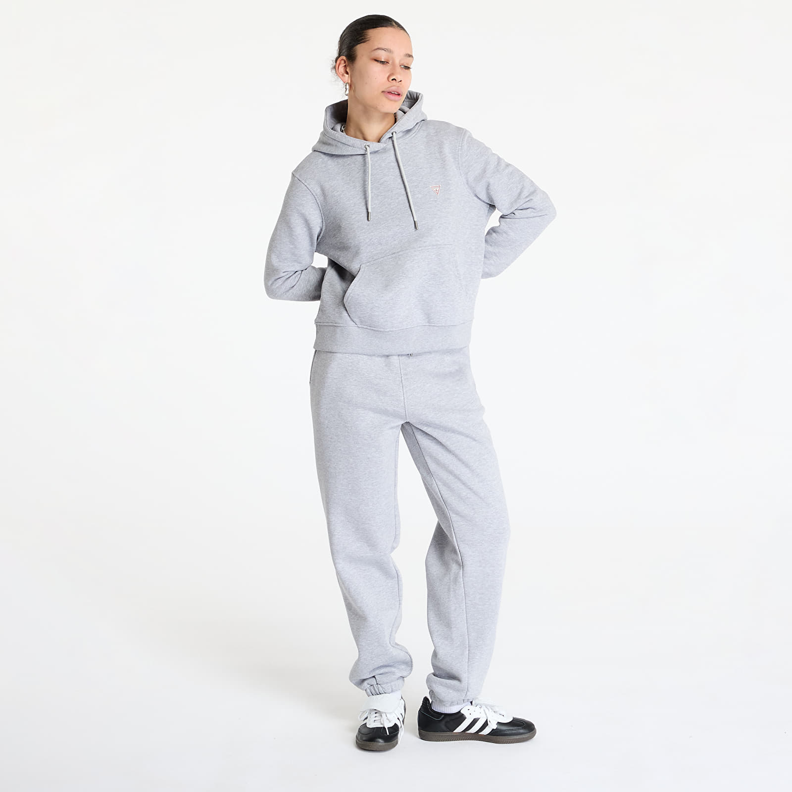 Hættetrøjer og sweatshirts Guess JEANS Hood Reg Mini Triang Sweat Medium Grey Heath