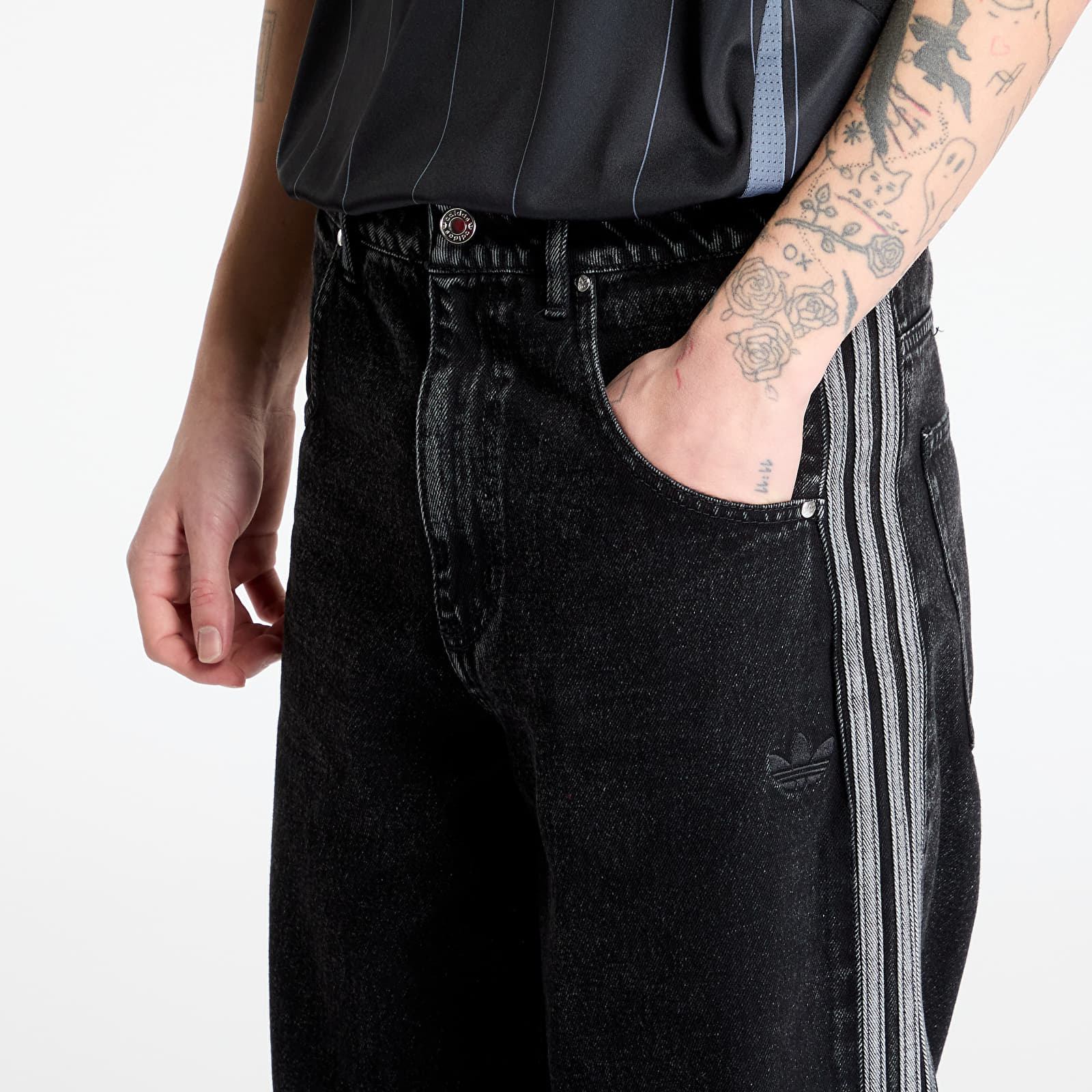 Pantalones adidas Firebird Adicolor Denim Pants True Black Denim