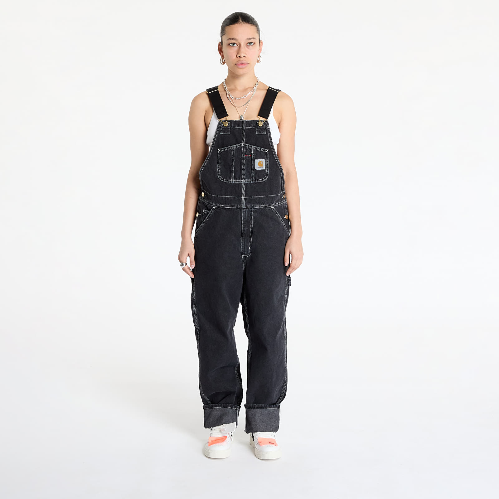 Men's trousers Carhartt WIP Bib Overall UNISEX Black Stone Washed
