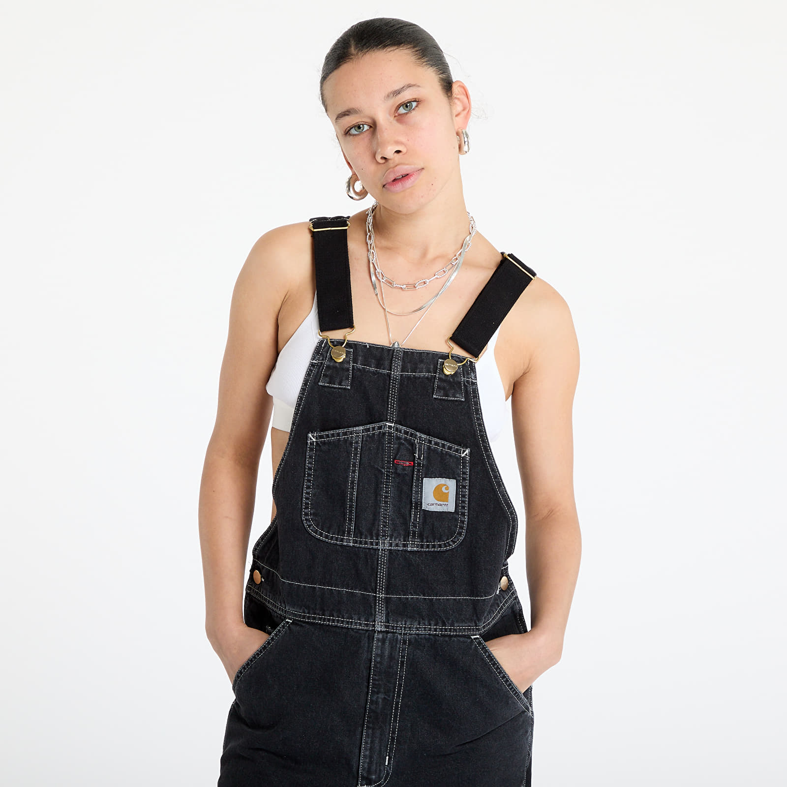 Men's trousers Carhartt WIP Bib Overall UNISEX Black Stone Washed