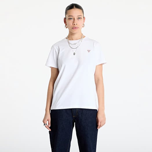 T-shirt Guess JEANS Classic Mini Triangle Tee Pure White