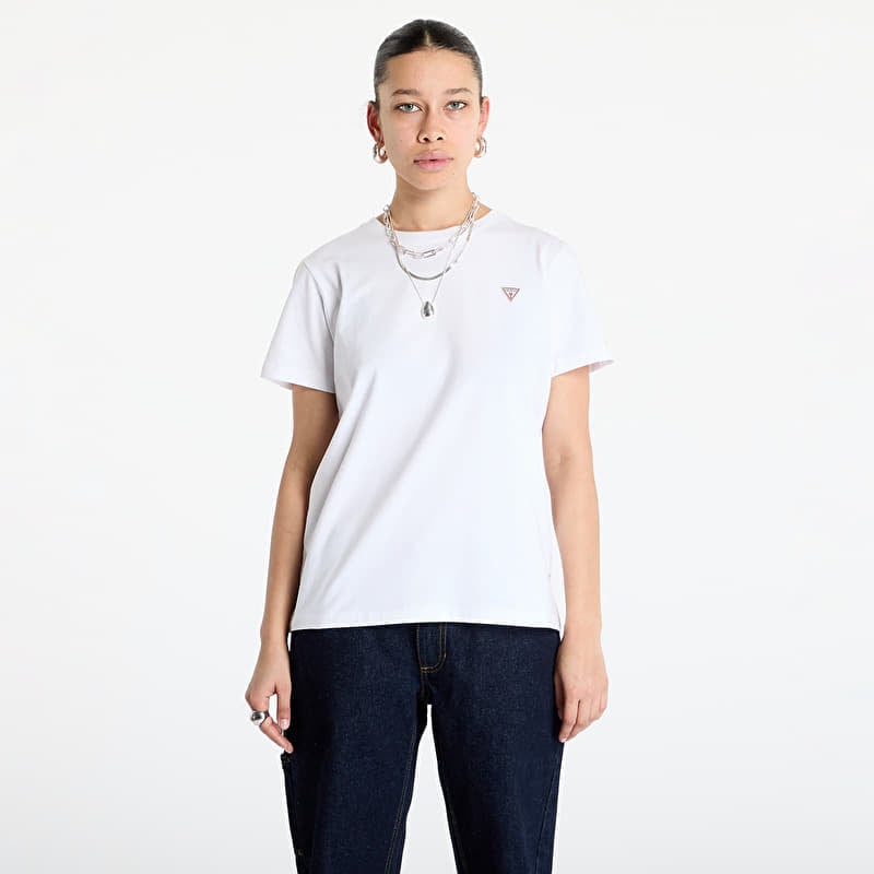Camiseta Guess JEANS Classic Mini Triangle Tee Pure White