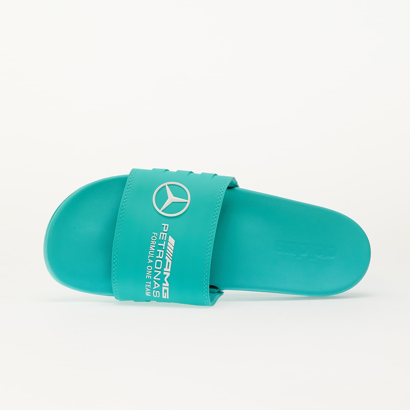 Men's sneakers and shoes adidas x Mercedes Amg Petronas Formula One Team Adilette Comfort Semi Mint Rush/ Ftw White/ Semi Mint Rush