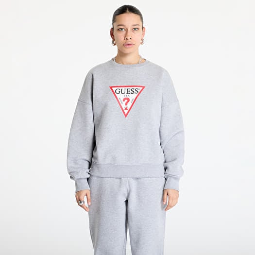 Sweatshirt Guess JEANS Oversized Iconic Triangle Sweat Medium Grey Heath