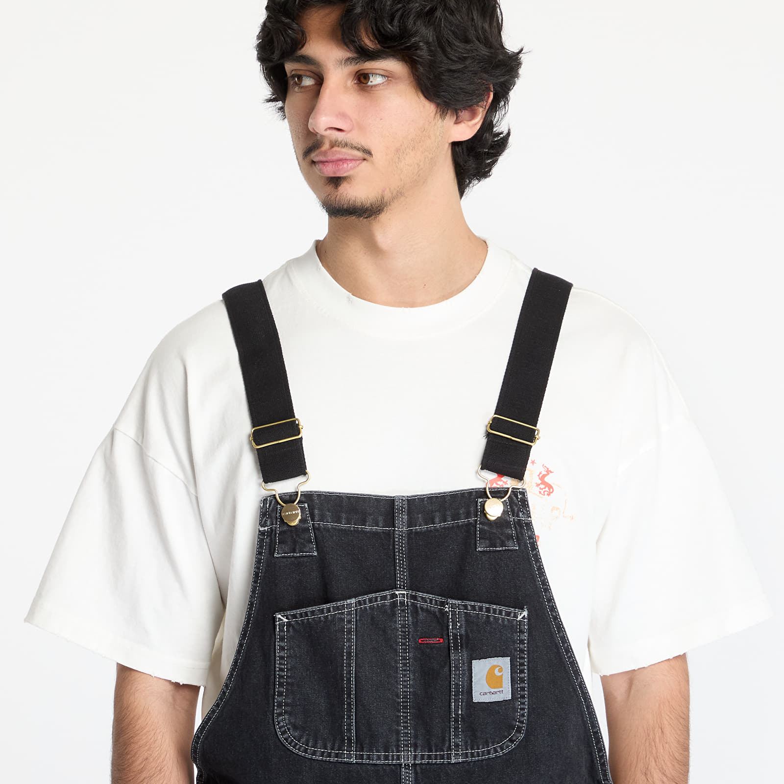 Men's trousers Carhartt WIP Bib Overall UNISEX Black Stone Washed