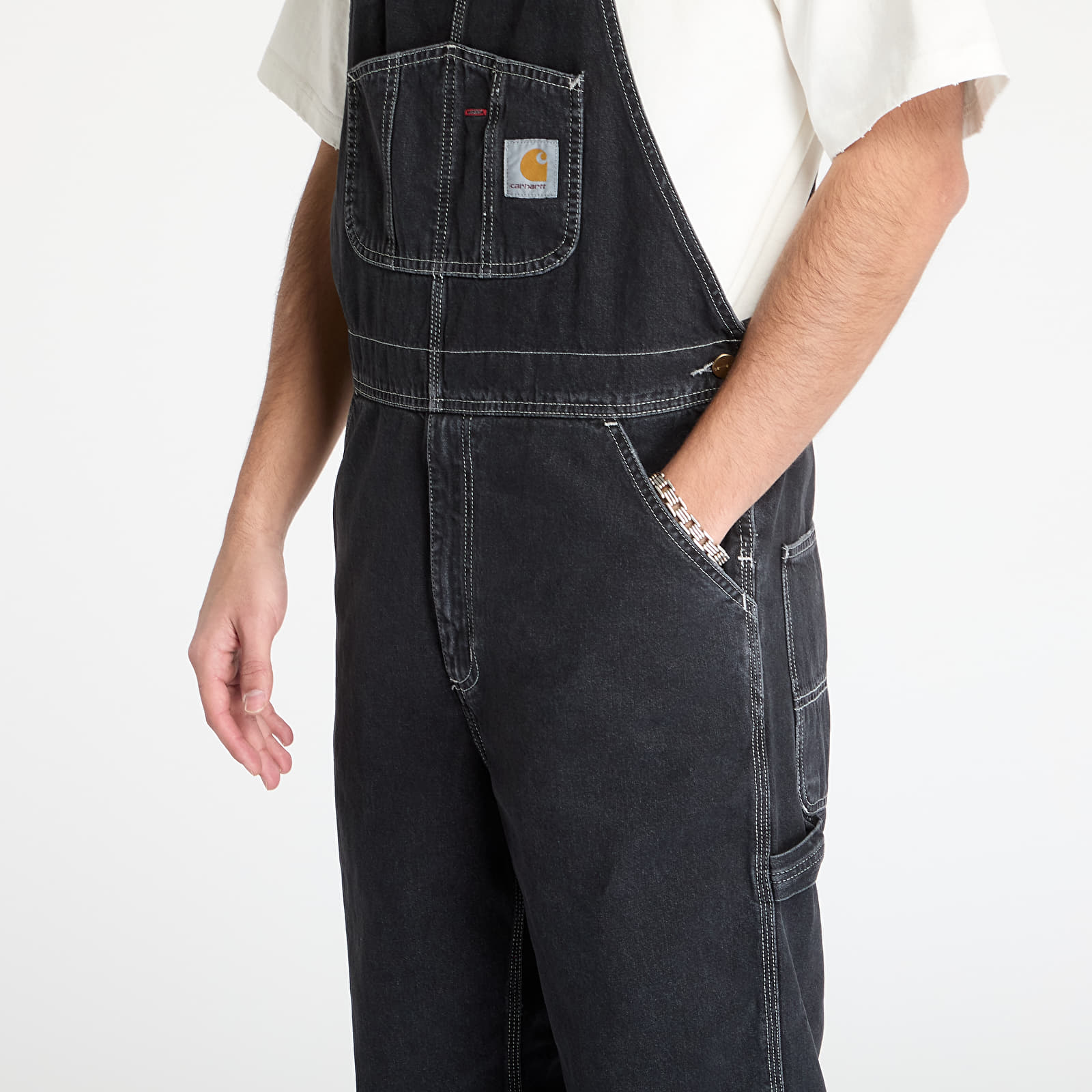 Men's trousers Carhartt WIP Bib Overall UNISEX Black Stone Washed