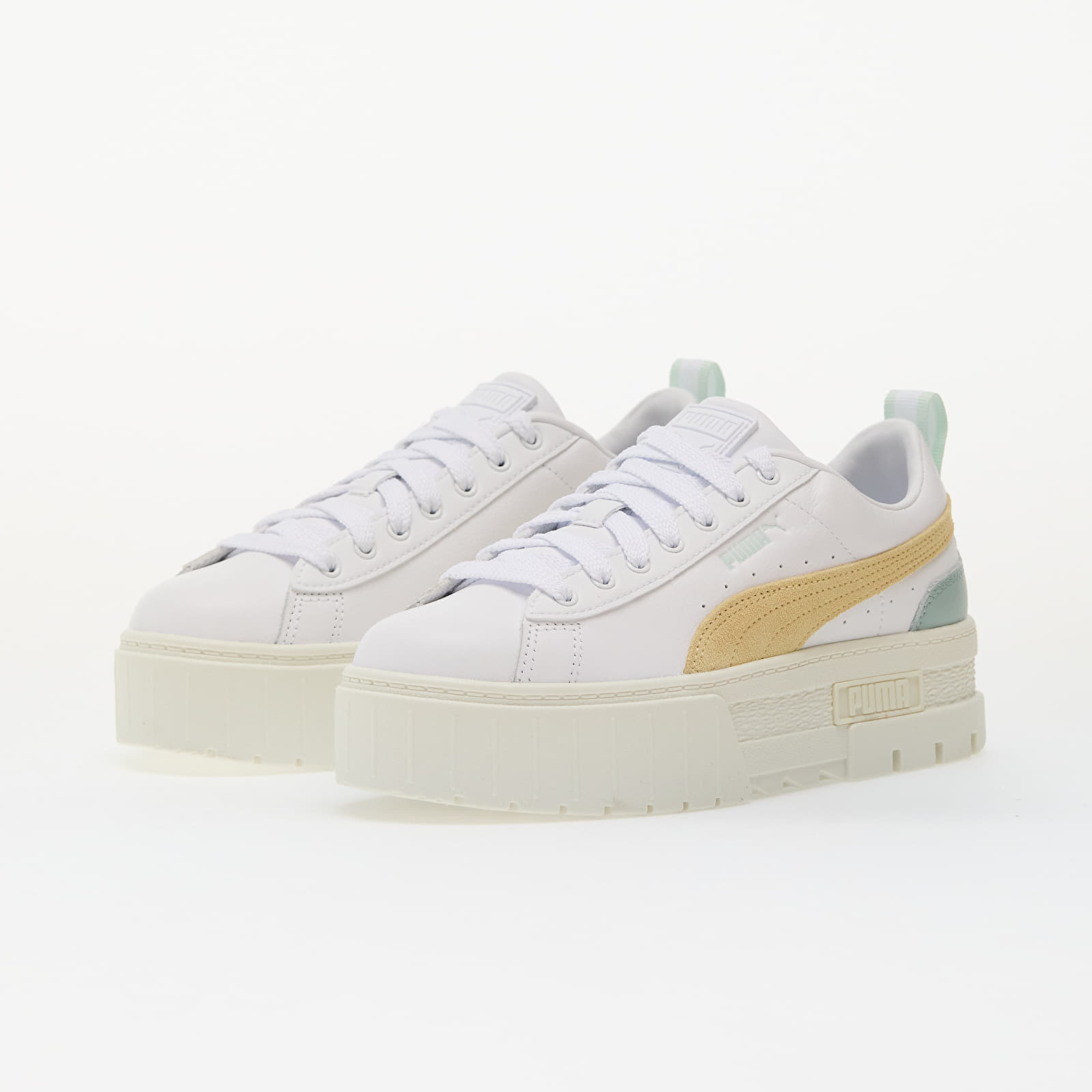 Women's sneakers and shoes Puma Mayze Lth Wn s Puma White-Modern Mint