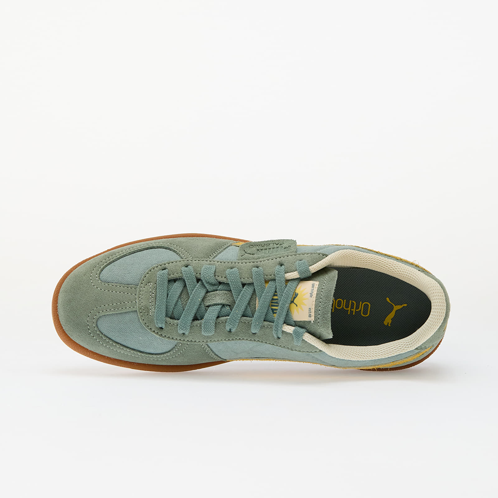 Meeste tossud ja kingad Puma Palermo Weathered Green Moon-Sunny Yellow