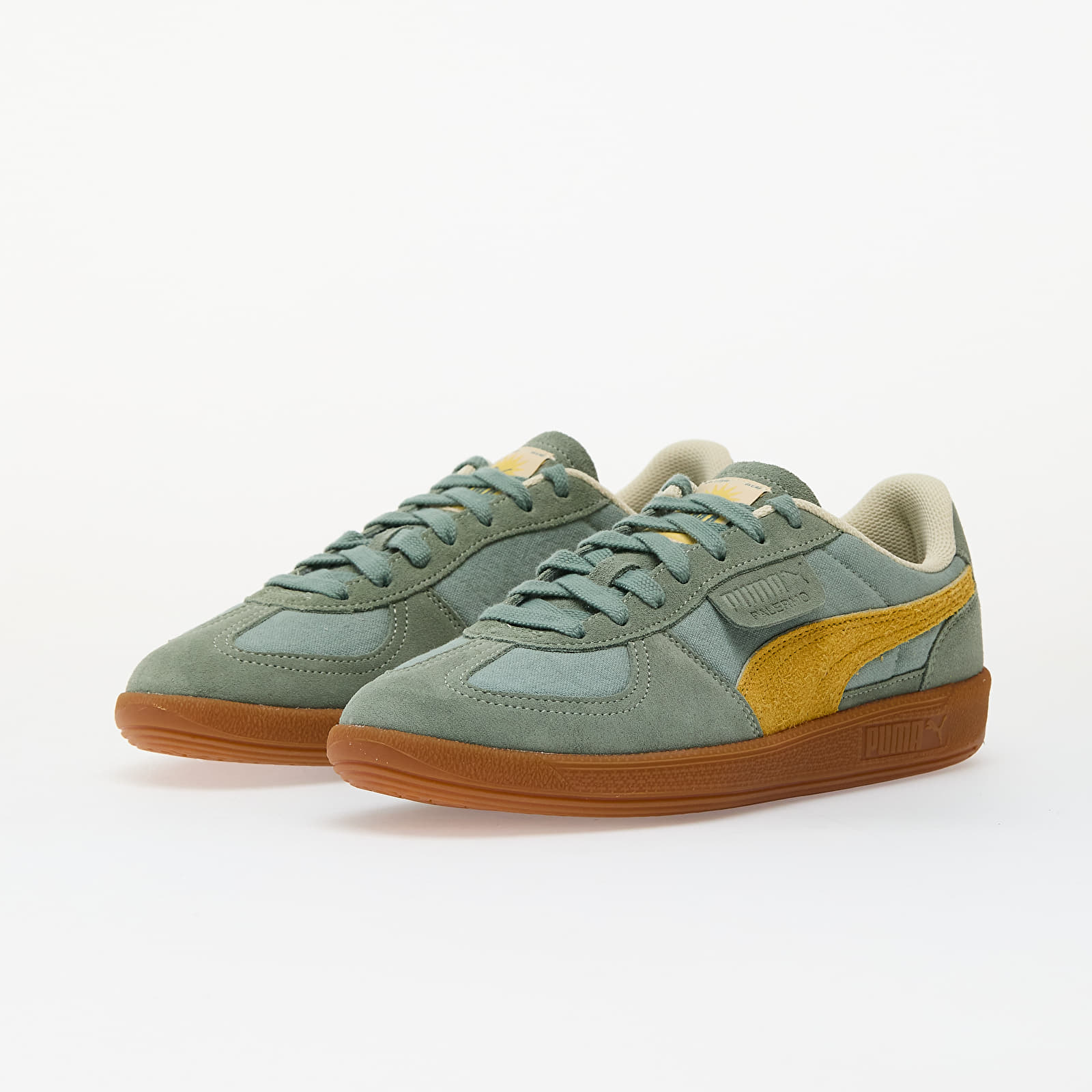 Meeste tossud ja kingad Puma Palermo Weathered Green Moon-Sunny Yellow