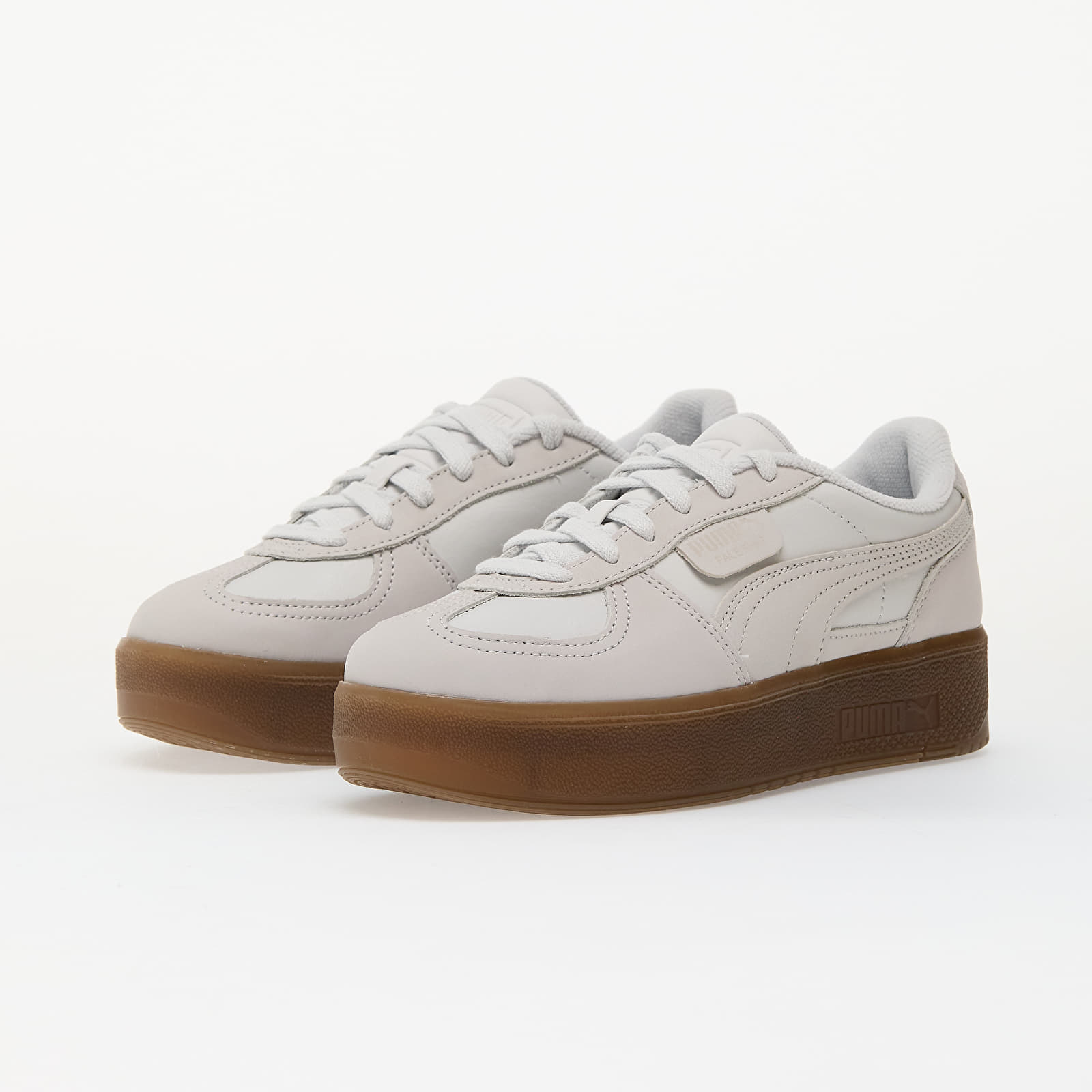 Dámské tenisky a boty Puma Palermo Elevata PRM Wns Feather Gray-Haute Coffee