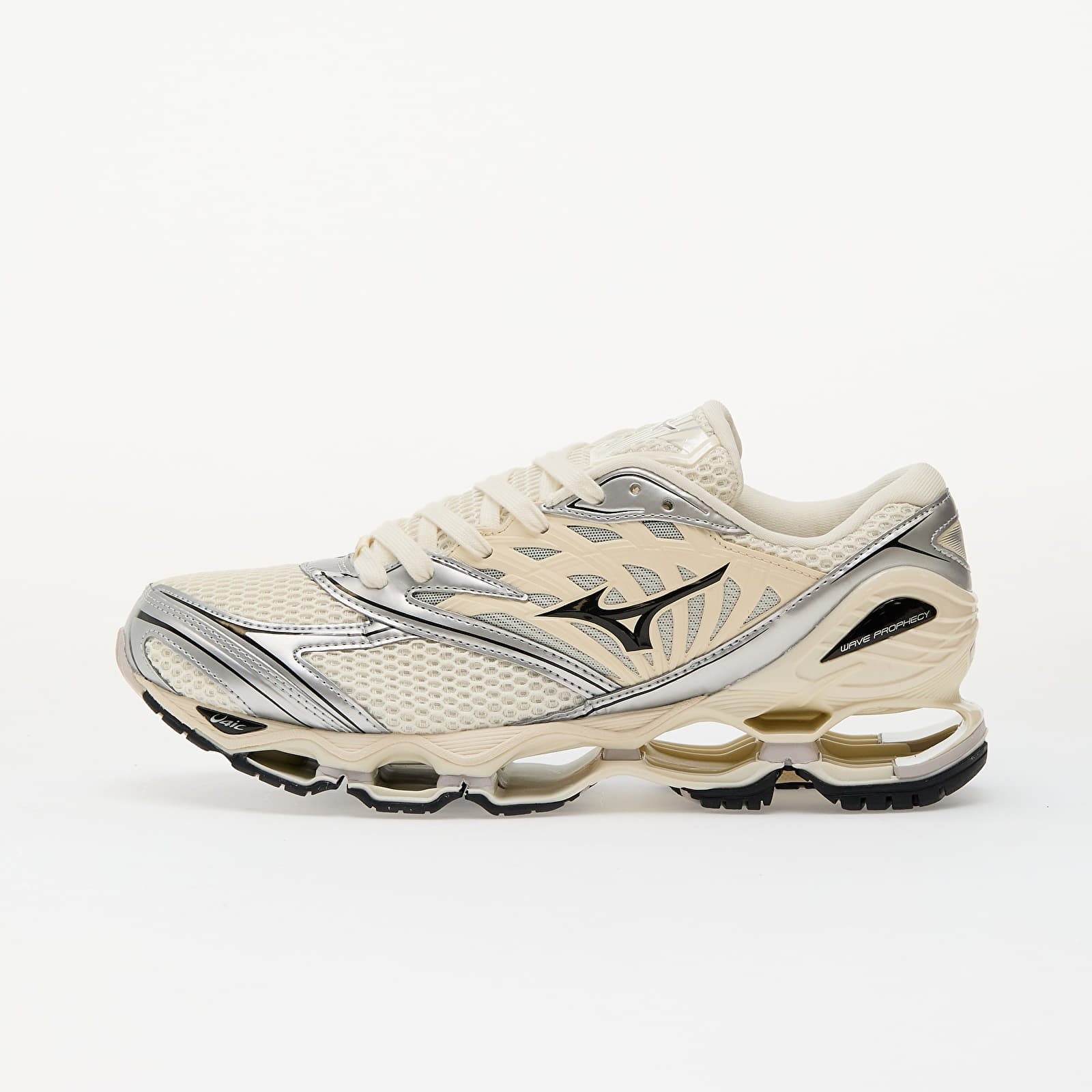 Vīriešu čības un apavi Mizuno Wave Prophecy Ls Pristine/ Black/ Silver