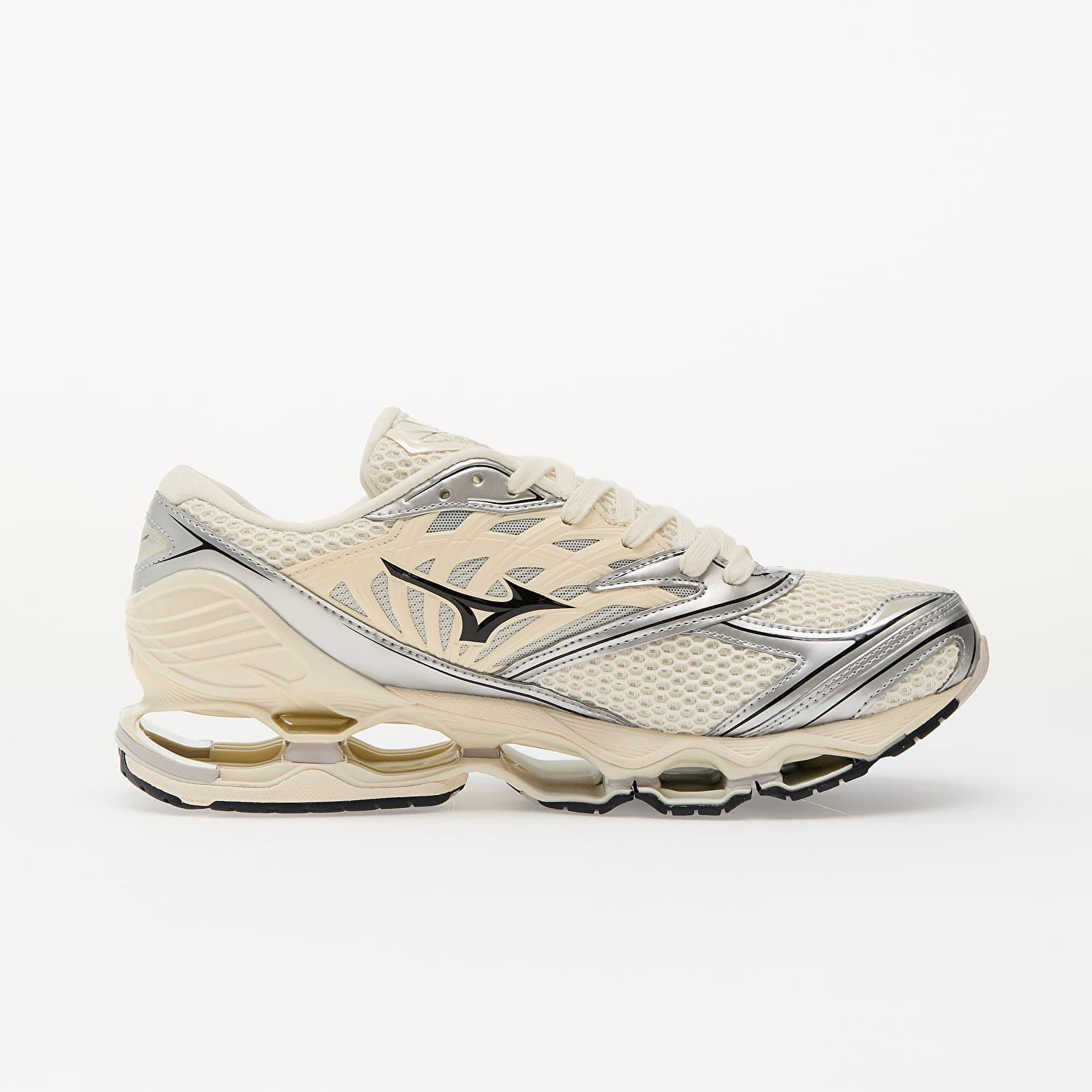 Vīriešu čības un apavi Mizuno Wave Prophecy Ls Pristine/ Black/ Silver