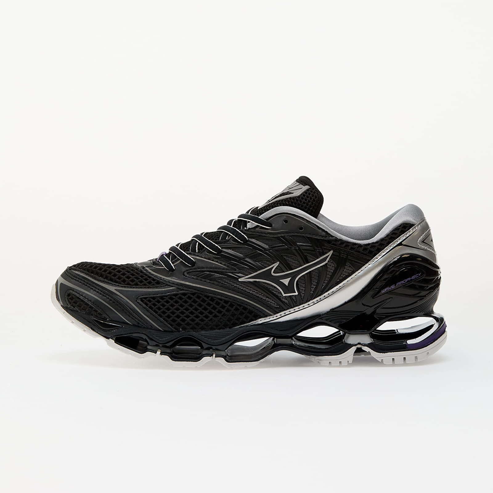 Men's sneakers and shoes Mizuno Wave Prophecy Ls Black/ Silver/ Purple Haze