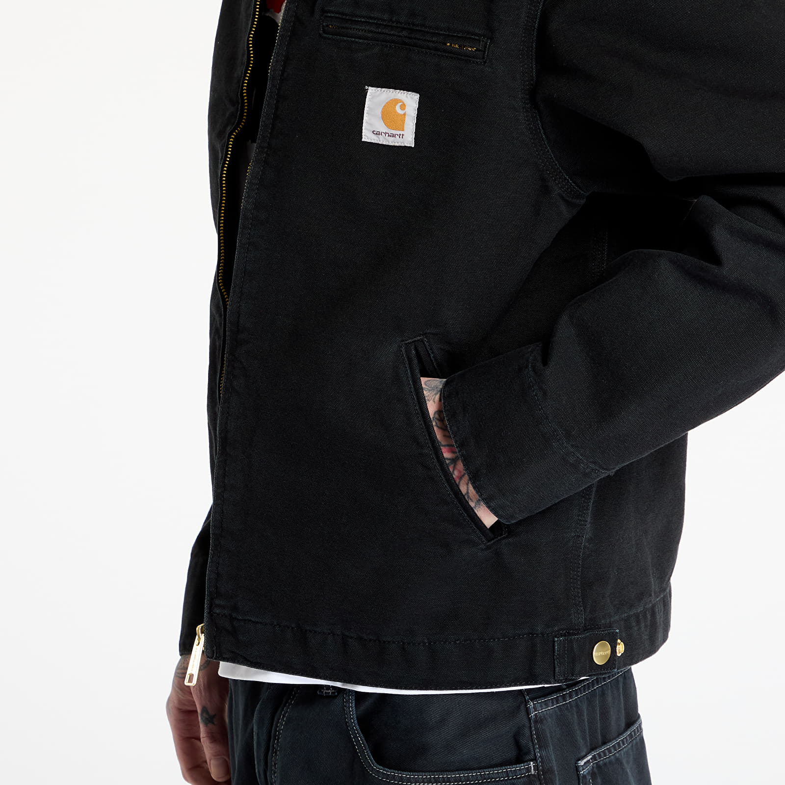 Chaquetas de hombre Carhartt WIP Detroit Jacket UNISEX Black/ Black Stone Canvas