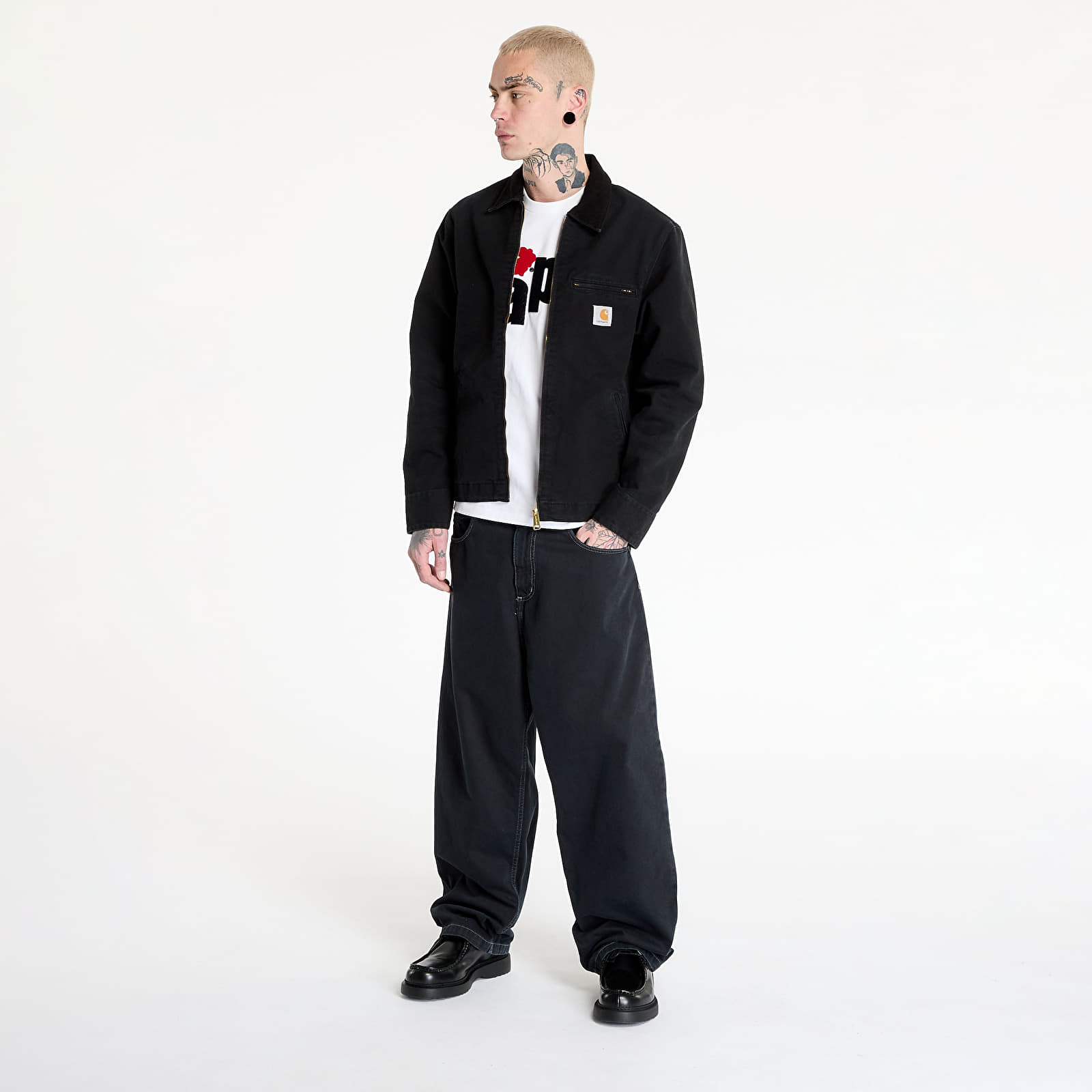 Chaquetas de hombre Carhartt WIP Detroit Jacket UNISEX Black/ Black Stone Canvas