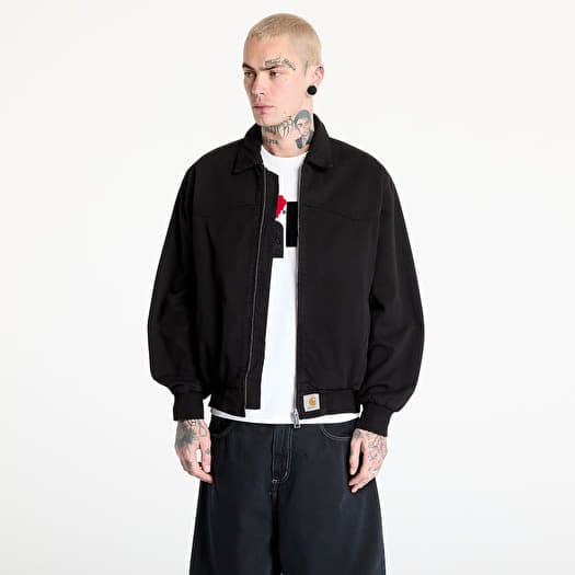 Bunda Carhartt WIP OG Santa Fe Jacket UNISEX Black Garment Dyed