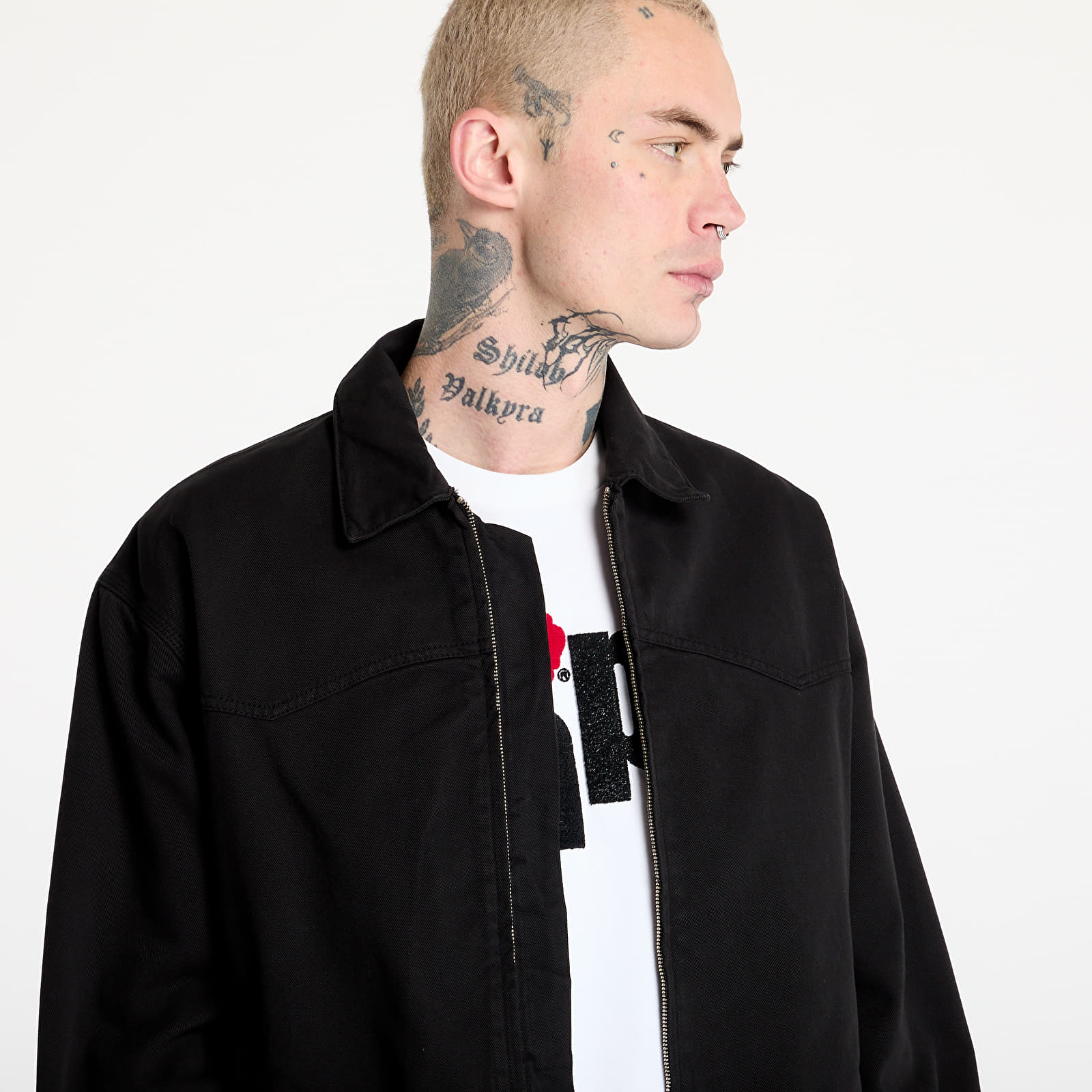 Kurtki męskie Carhartt WIP OG Santa Fe Jacket UNISEX Black Garment Dyed