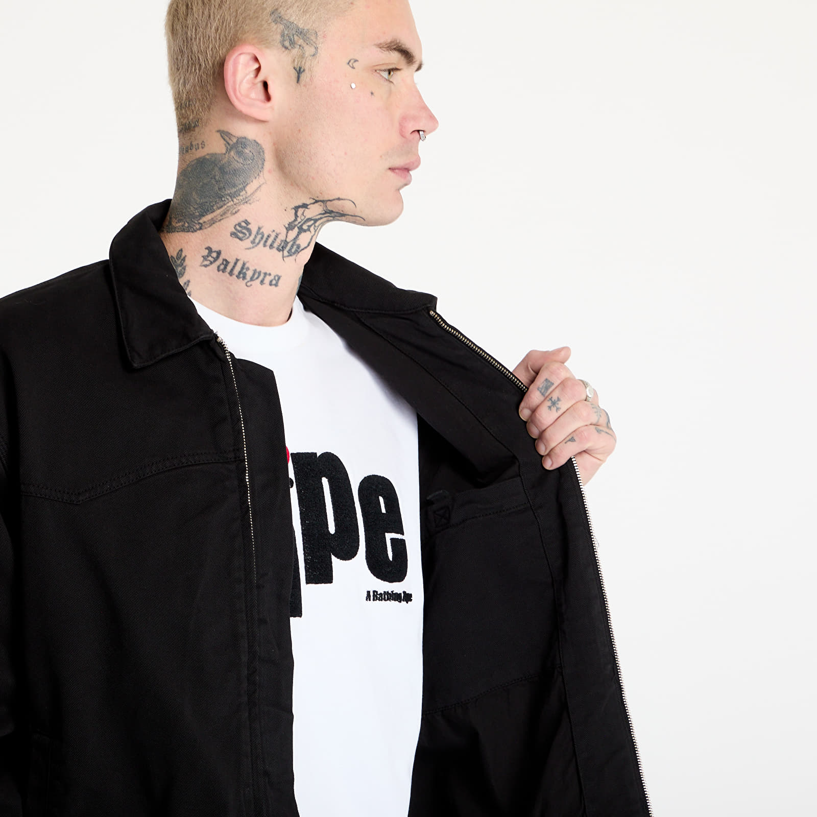 Kurtki męskie Carhartt WIP OG Santa Fe Jacket UNISEX Black Garment Dyed