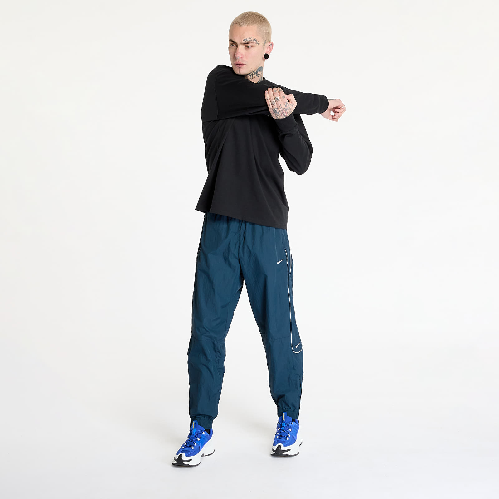 Pantalones de hombre Nike Solo Swoosh Men's Track Pants Armory Navy/ White