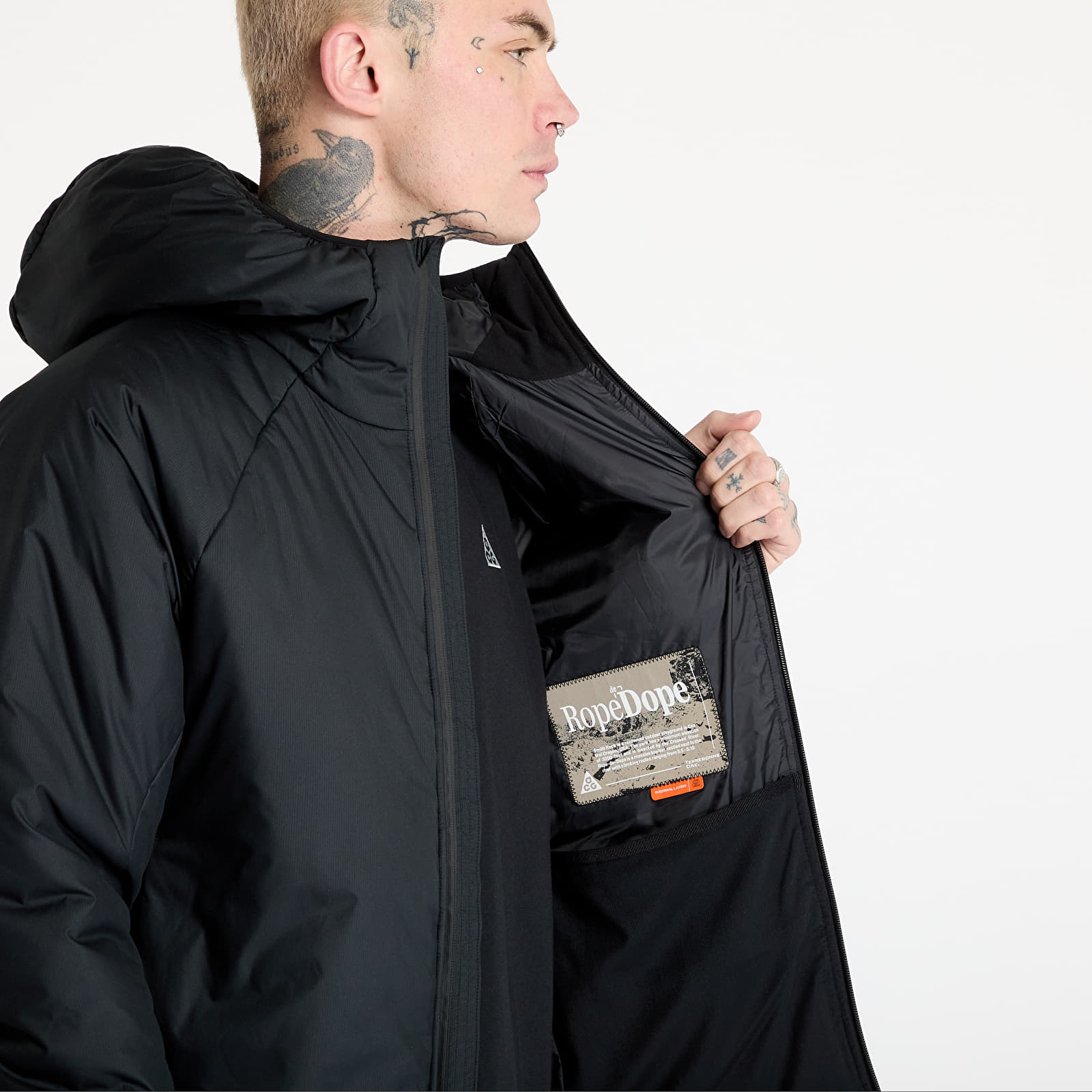 Herrenjacken Nike ACG "Rope De Dope" Men's Therma-FIT ADV PrimaLoft® Jacket Black/ Black/ Black/ Summit White