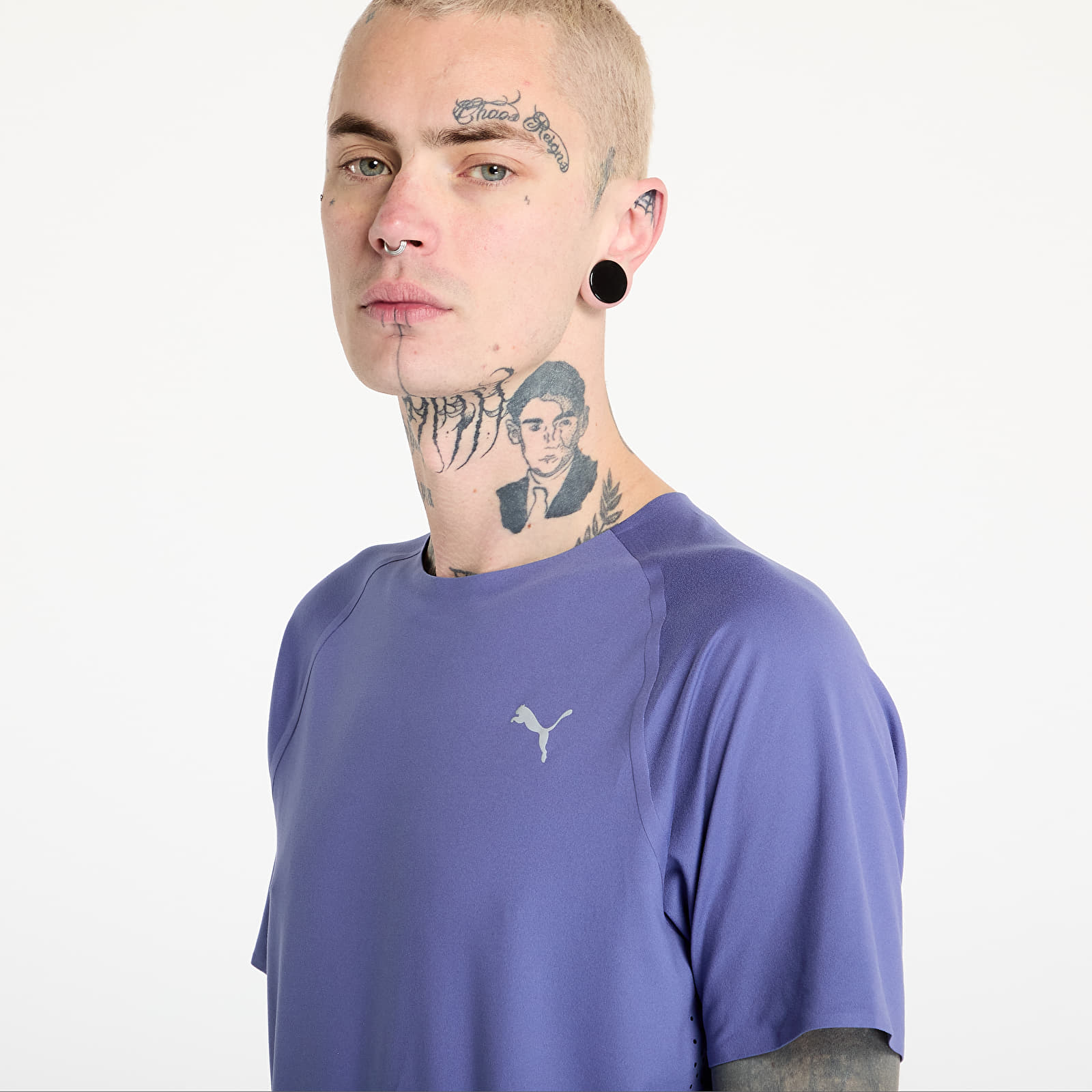 Moške majice Puma M Run Cloudspun Tee Blue Crystal