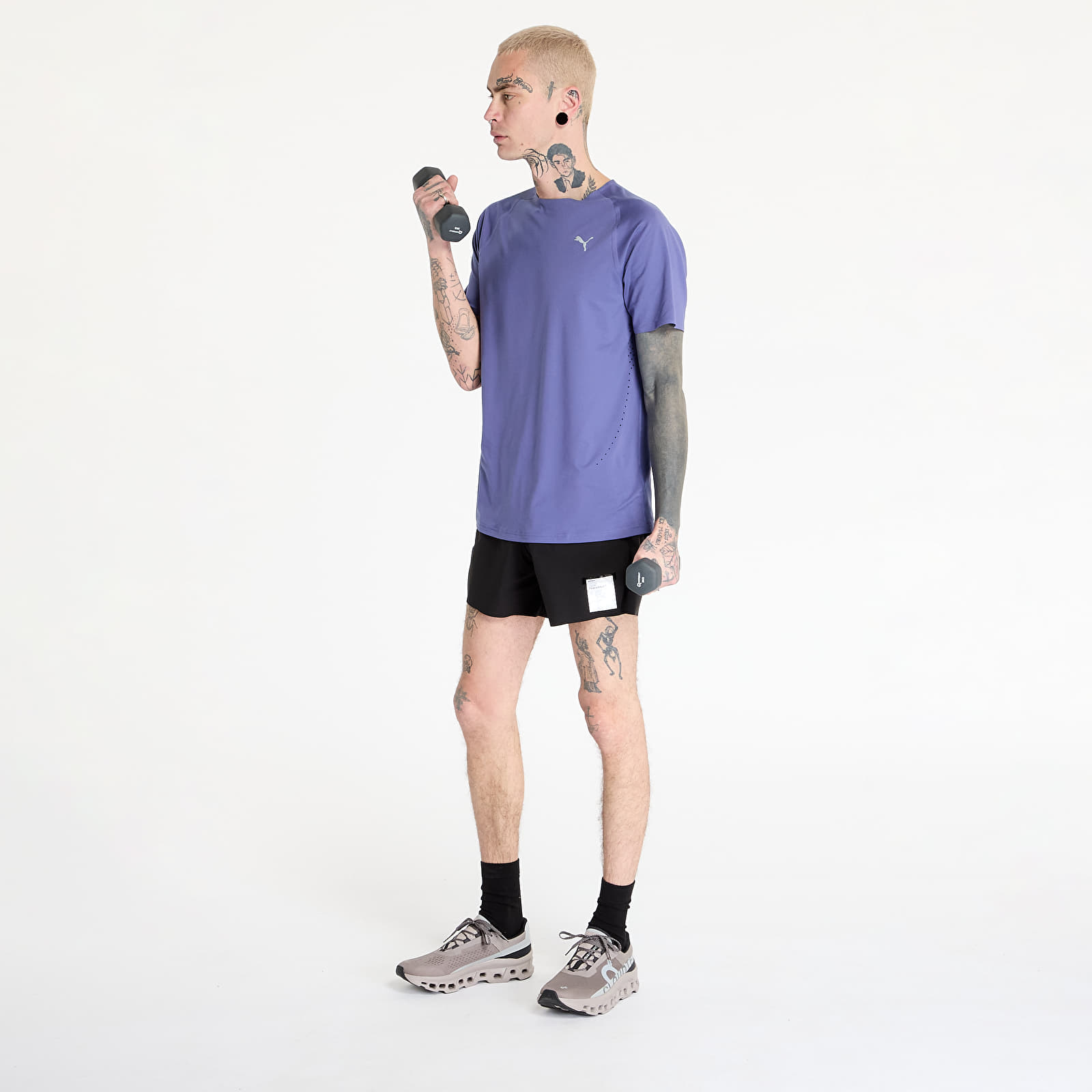 Moške majice Puma M Run Cloudspun Tee Blue Crystal