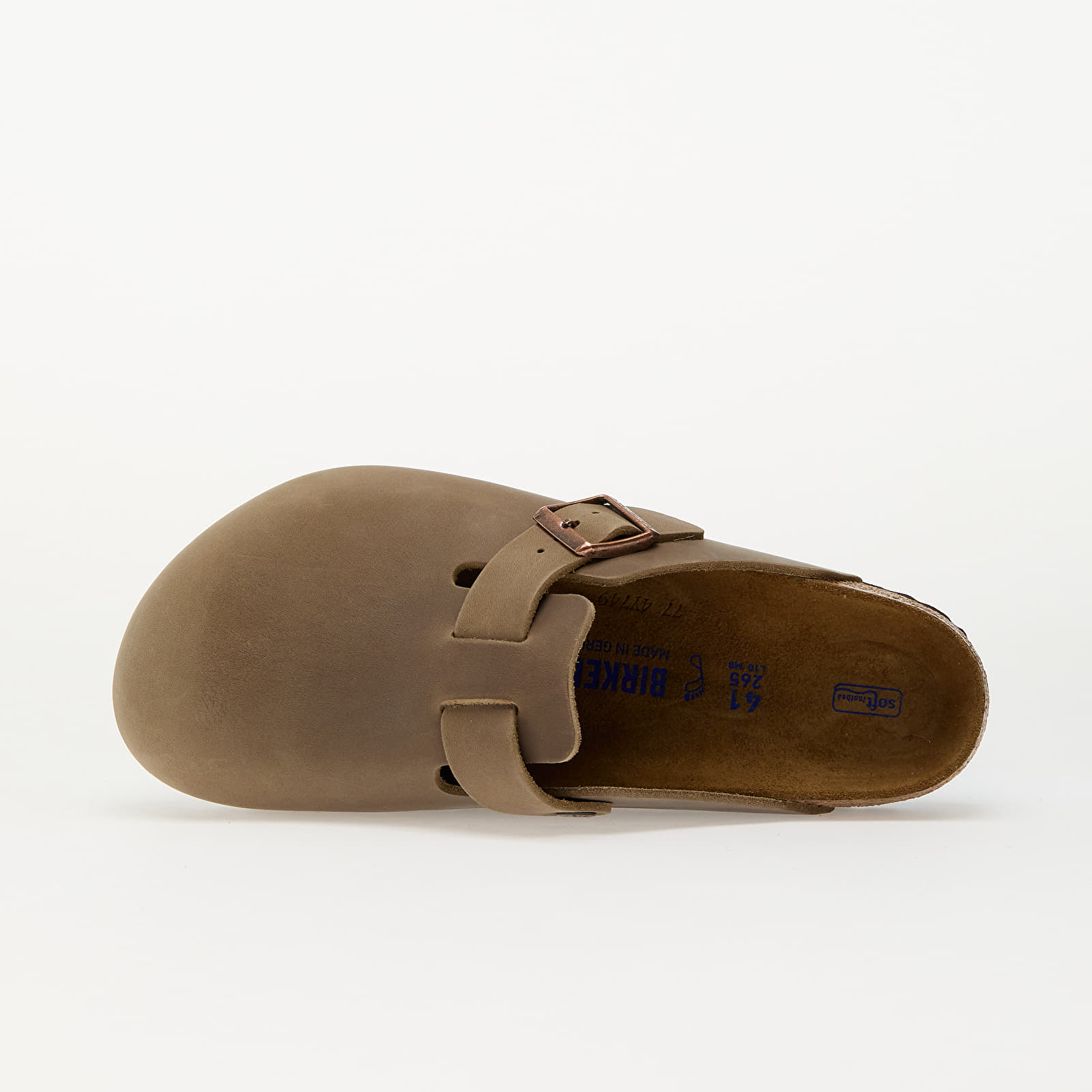 Vīriešu čības un apavi Birkenstock Boston Soft Footbed Natural Leather Oiled Tabacco Brown