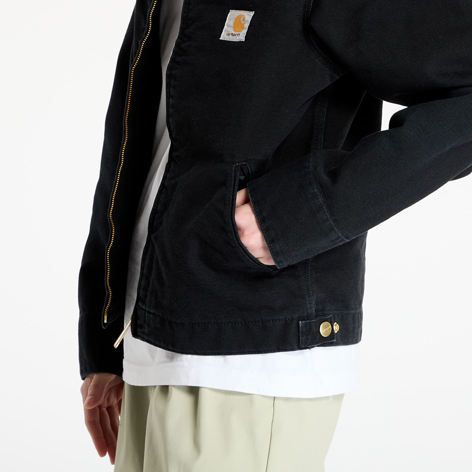 Chaquetas de hombre Carhartt WIP Detroit Jacket UNISEX Black/ Black Stone Canvas