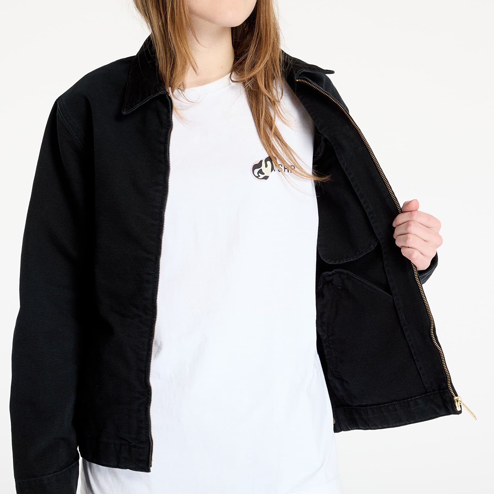 Chaquetas de hombre Carhartt WIP Detroit Jacket UNISEX Black/ Black Stone Canvas