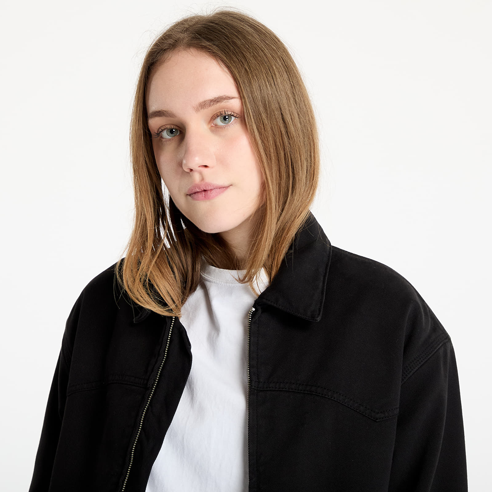 Kurtki męskie Carhartt WIP OG Santa Fe Jacket UNISEX Black Garment Dyed